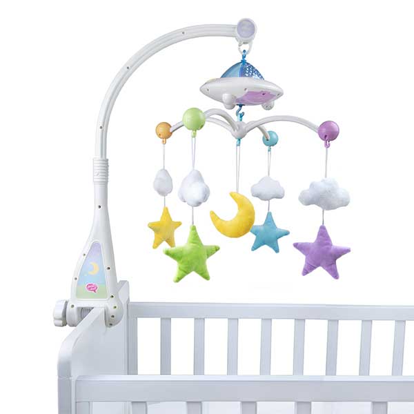 Moon \u0026 Stars Cot Mobile with Light 